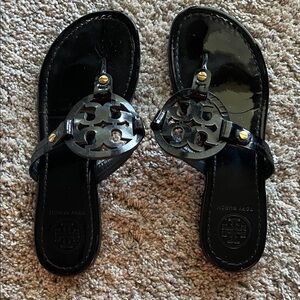 Tory Burch Miller Black Sandals-Size 7